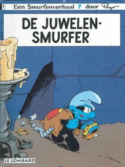 Afbeelding van Smurfen #18 - Juwelensmurfer - Tweedehands (LOMBARD, zachte kaft)