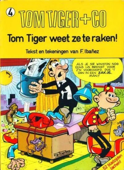 Afbeelding van Tom tiger + co #4 - Tom tiger weet ze te raken - Tweedehands (DENDROS, zachte kaft)