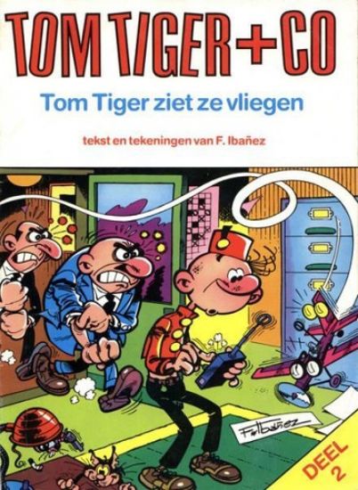 Afbeelding van Tom tiger + co #2 - Tom tiger ziet ze vliegen - Tweedehands (DENDROS, zachte kaft)