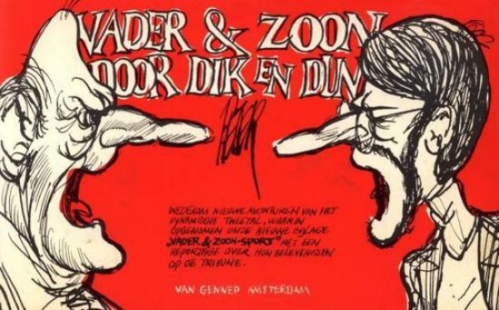 Afbeelding van Vader en zoon #4 - Door dik en dun - Tweedehands (VAN GENNEP, zachte kaft)