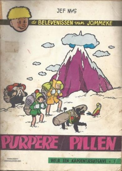 Afbeelding van Jommeke #4 - Purpere pillen - Tweedehands (HET VOLK, zachte kaft)