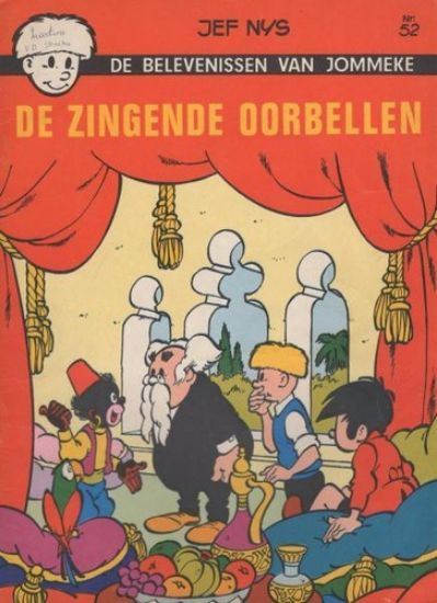 Afbeelding van Jommeke #52 - Zingende oorbellen (zwart wit) - Tweedehands (HET VOLK, zachte kaft)