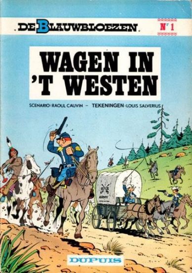 Afbeelding van Blauwbloezen #1 - Wagen in 't westen - Tweedehands (DUPUIS, zachte kaft)