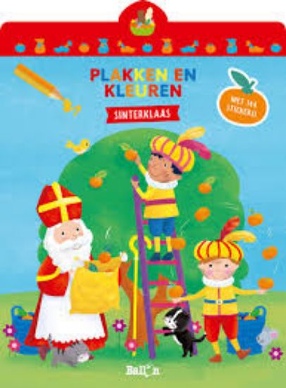 Afbeelding van Kinderboeken - Plakken en kleuren sinterklaas (BALLON, zachte kaft)