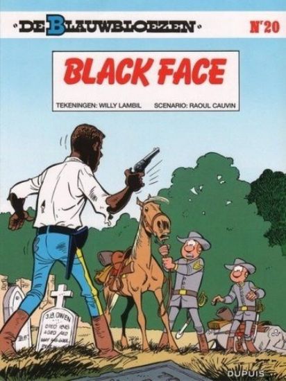 Afbeelding van Blauwbloezen #20 - Black face (DUPUIS, zachte kaft)