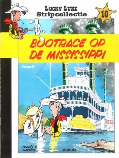 Afbeelding van Lucky luke stripcollectie #10 - Bootrace op de mississippi (laatste nieuws) - Tweedehands (DUPUIS, zachte kaft)