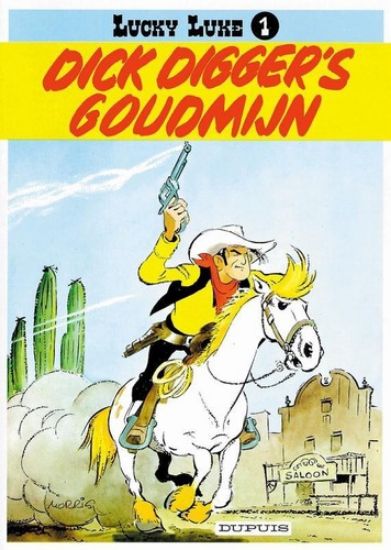 Afbeelding van Lucky luke #1 - Dick diggers goudmijn - Tweedehands (DUPUIS, zachte kaft)