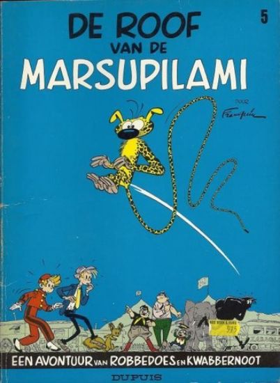 Afbeelding van Robbedoes #5 - Roof van de marsupilami - Tweedehands (DUPUIS, zachte kaft)