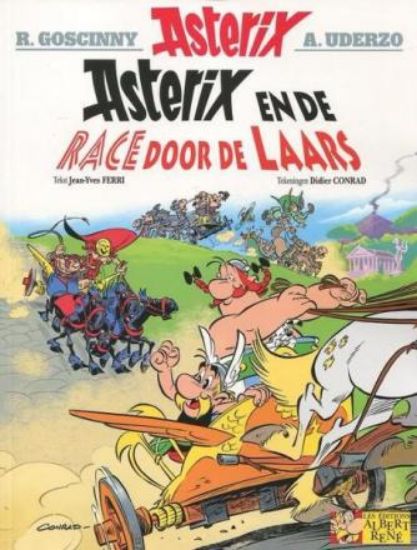 Afbeelding van Asterix #37 - Asterix en race door laars - Tweedehands (ALBERT RENE, zachte kaft)