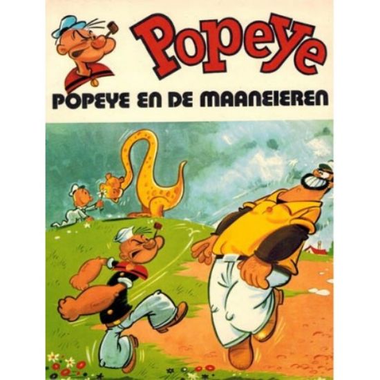 Afbeelding van Popeye - Popeye en de maaneieren - Tweedehands (ALBERT RIKMANS - BRUNA, zachte kaft)