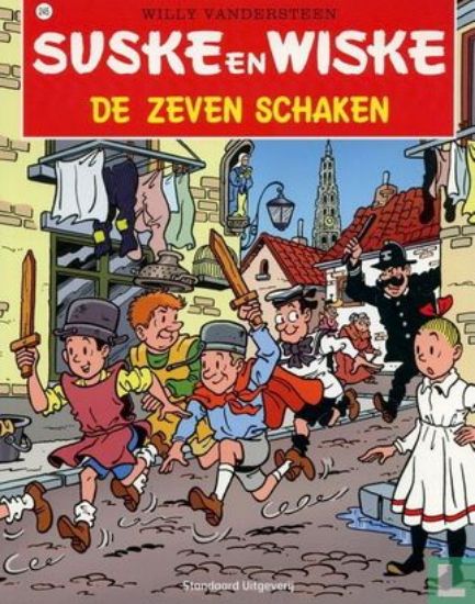 Afbeelding van Suske en wiske #245 - Zeven schaken (nieuwe cover) - Tweedehands (STANDAARD, zachte kaft)